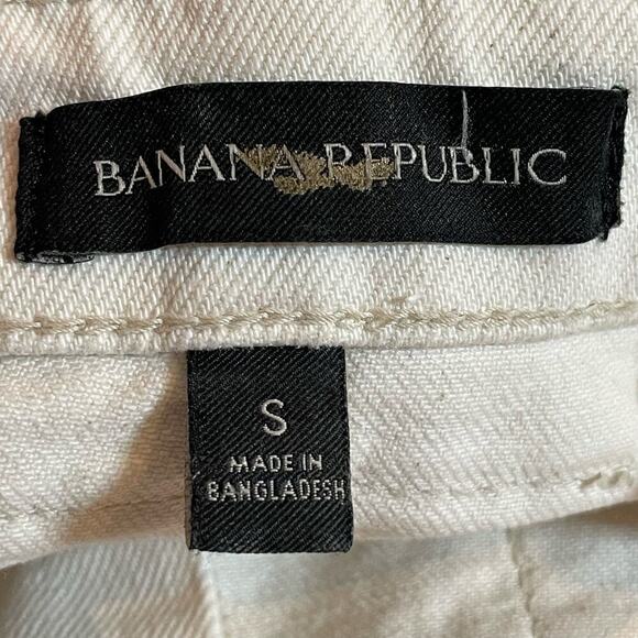 Banana Republic Ecru White denim utility cargo mini skirt size small - Picture 5 of 7